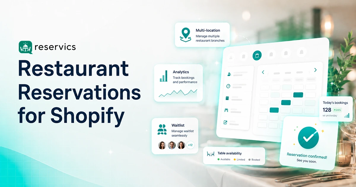 I spent 5 months building a reservation system for Shopify restaurants. 42 active users now.